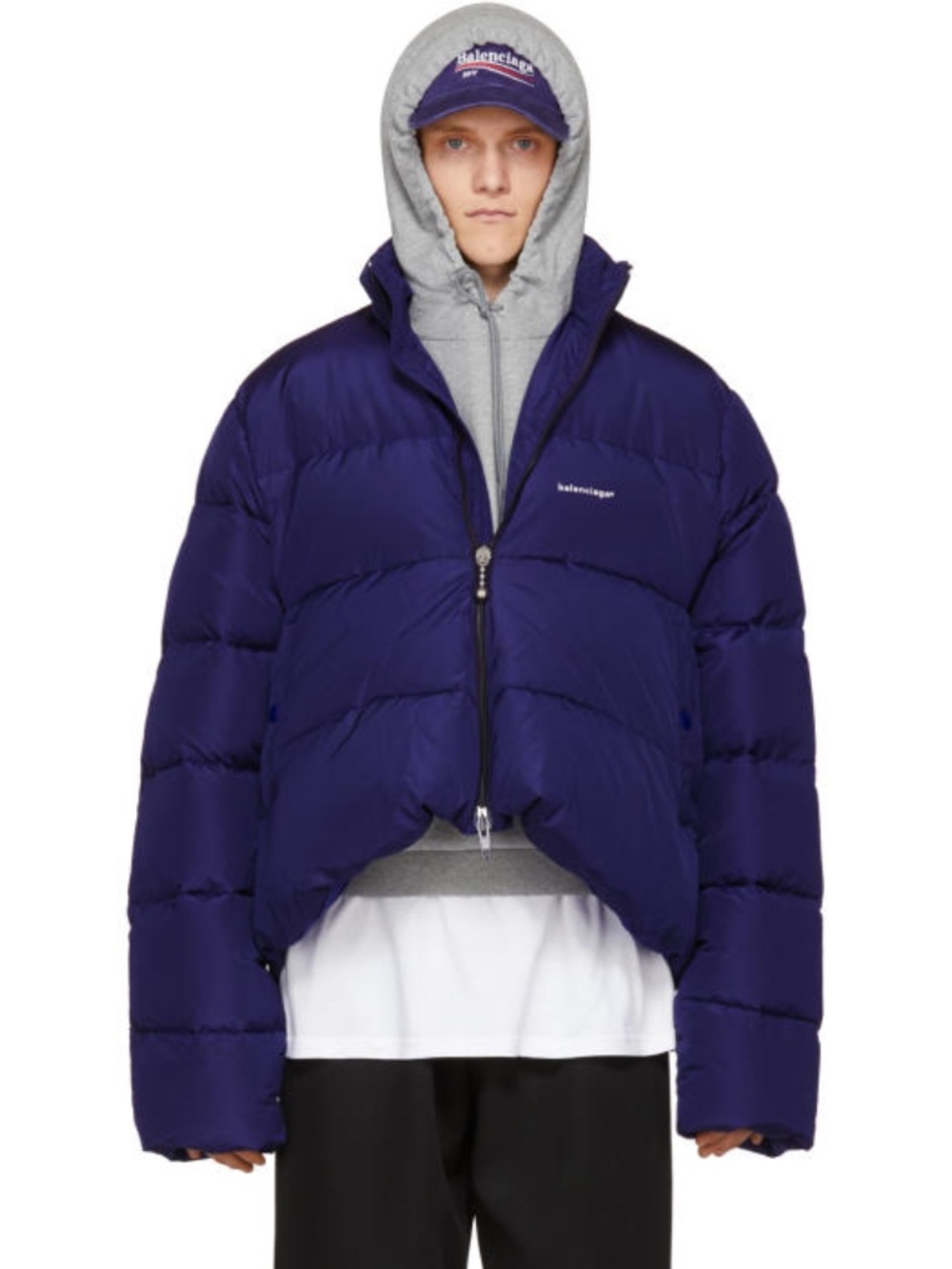 Balenciaga C Shape Blue Puffer Jacket